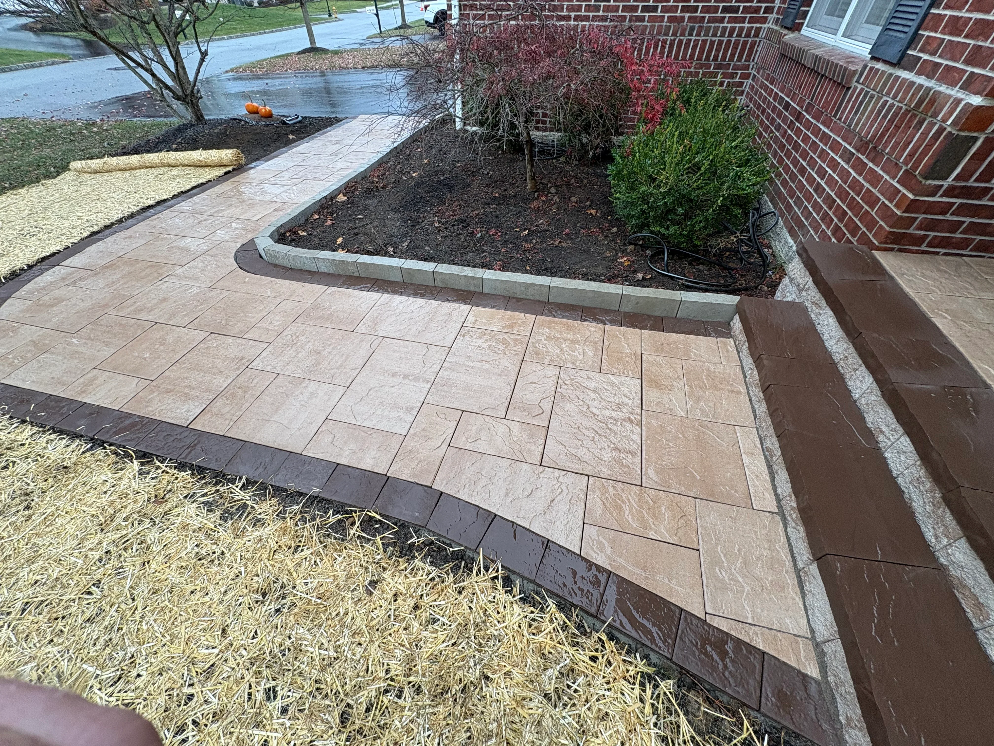 Paver Patio and Landscape Bed Installation